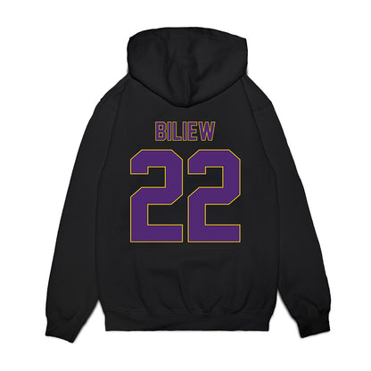 WIU - NCAA Men's Basketball : Goanar Biliew - Vintage Basketball Premium Hooded Sweatshirt-1