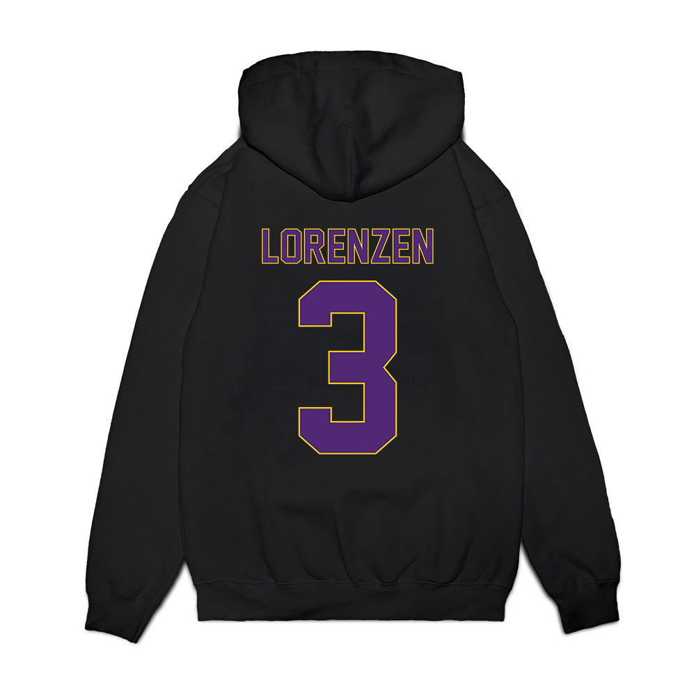 WIU - NCAA Men's Basketball : Lucas Lorenzen - Vintage Basketball Premium Hooded Sweatshirt-1