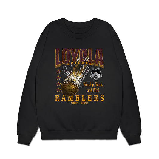 Loyola - NCAA Women's Basketball : Alexa Kinas - Vintage Basketball Premium Crewneck Sweatshirt-0