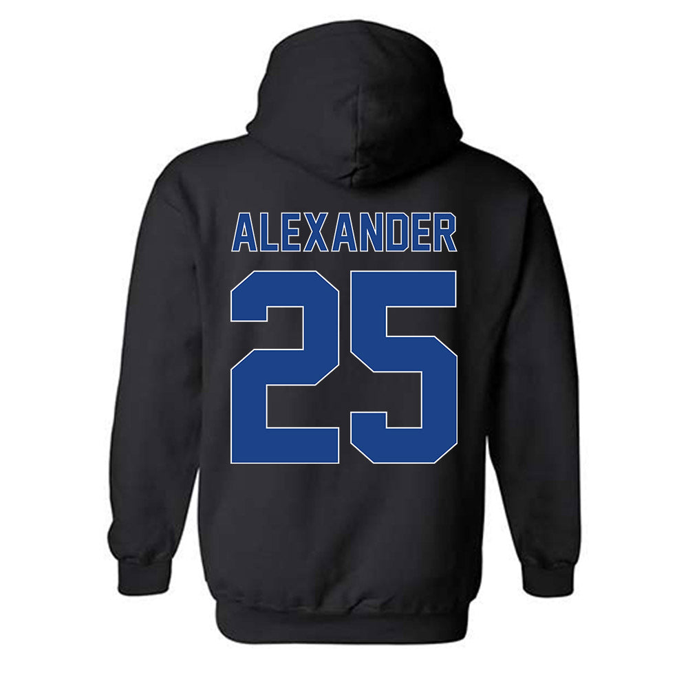 CSU Bakersfield - NCAA Men's Basketball : Jaden Alexander - Vintage Shersey Hooded Sweatshirt-1