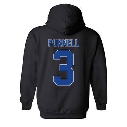 CSU Bakersfield - NCAA Men's Basketball : Dylan Purnell - Vintage Shersey Hooded Sweatshirt-1