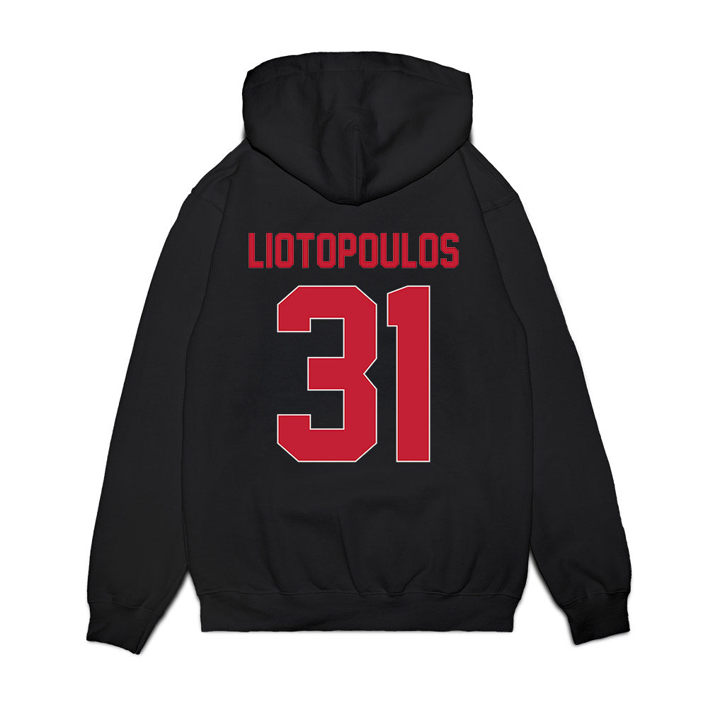 St. Johns - NCAA Men's Basketball : Lefteris Liotopoulos - Vintage Basketball Premium Hooded Sweatshirt-1
