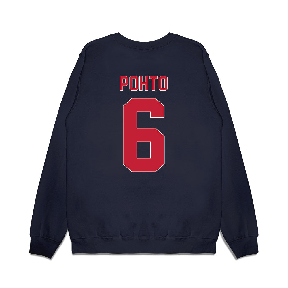 St. Johns - NCAA Men's Basketball : Casper Pohto - Vintage Basketball Premium Crewneck Sweatshirt-1