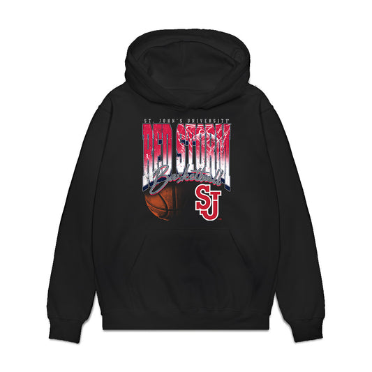 St. Johns - NCAA Men's Basketball : Oziyah Sellers - Vintage Basketball Premium Hooded Sweatshirt-0