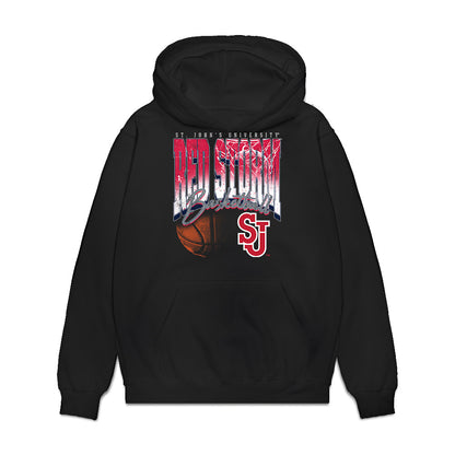 St. Johns - NCAA Men's Basketball : Lefteris Liotopoulos - Vintage Basketball Premium Hooded Sweatshirt-0