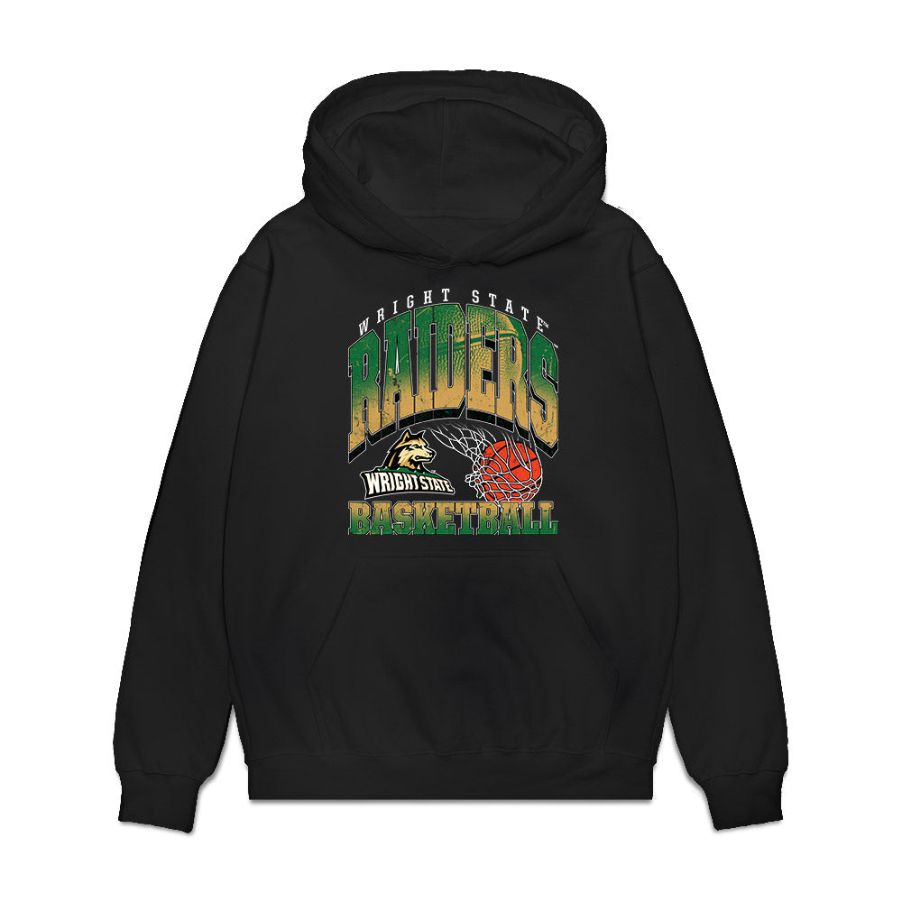 Wright State - NCAA Women's Basketball : Olivia Brown - Vintage Shersey Premium Hooded Sweatshirt-0