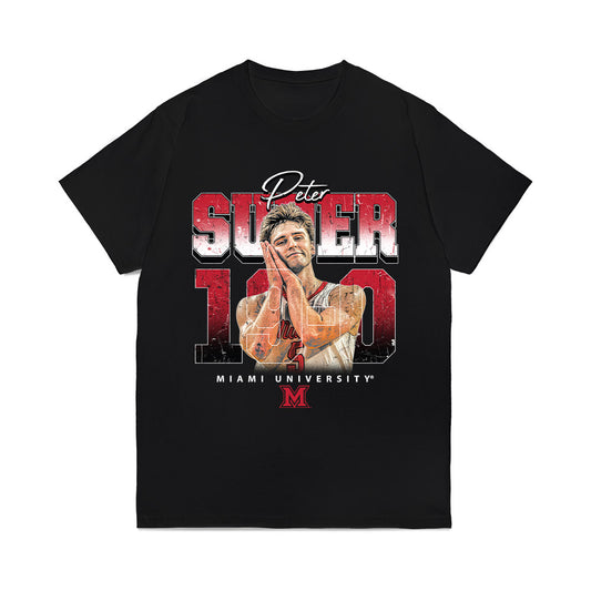 Miami of Ohio - NCAA Men's Basketball : Peter Suder - Graphic Tee Comfort Colors T-Shirt-0