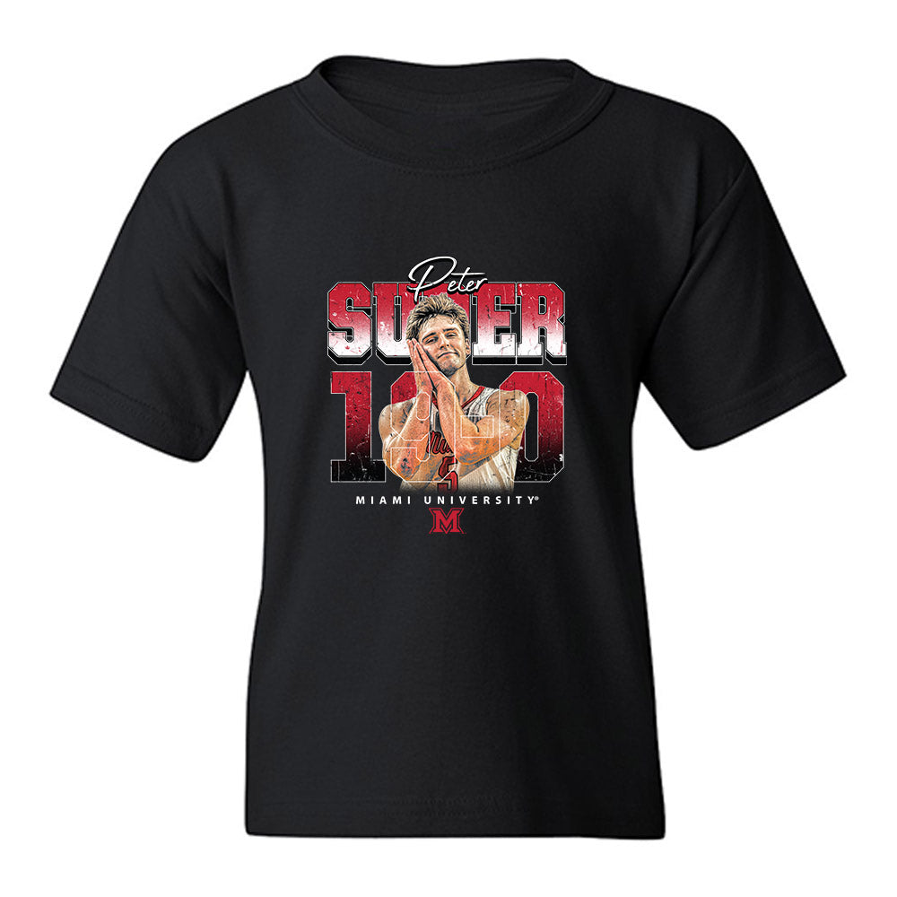 Miami of Ohio - NCAA Men's Basketball : Peter Suder - Graphic Tee Youth T-Shirt-0