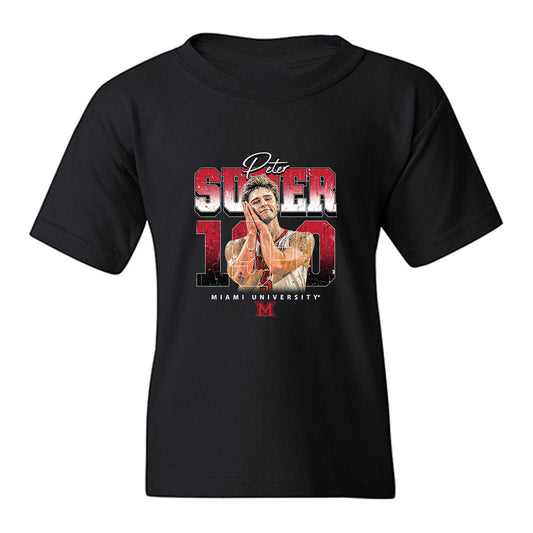 Miami of Ohio - NCAA Men's Basketball : Peter Suder - Graphic Tee Youth T-Shirt-0