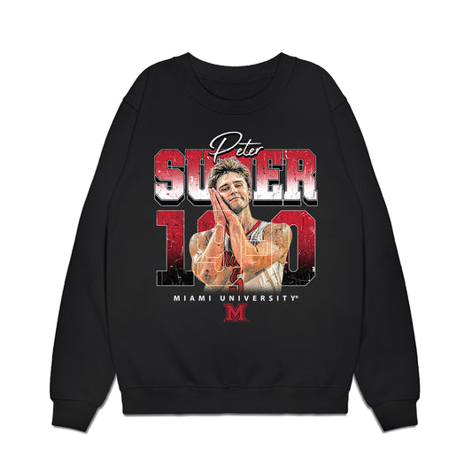 Miami of Ohio - NCAA Men's Basketball : Peter Suder - Graphic Tee Premium Crewneck Sweatshirt-0