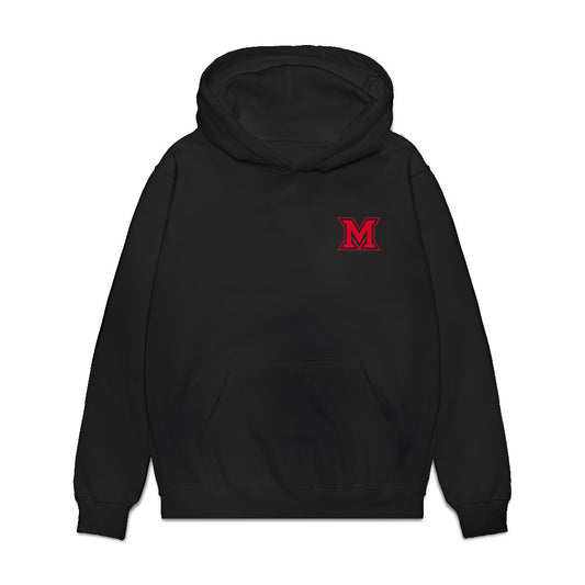 Miami of Ohio - NCAA Men's Basketball : Peter Suder - Graphic Tee Premium Hooded Sweatshirt-0