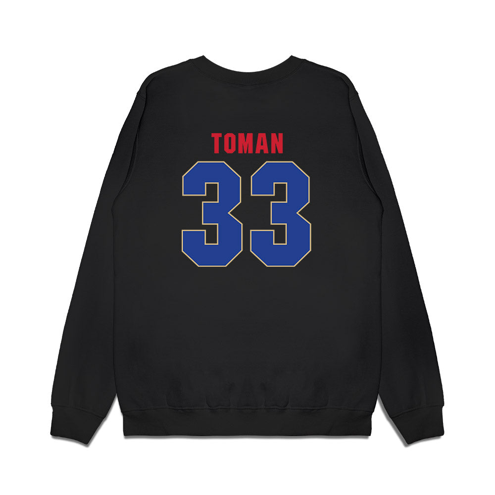Tulsa - NCAA Women's Basketball : Dora Toman - Vintage Shersey Premium Crewneck Sweatshirt-1