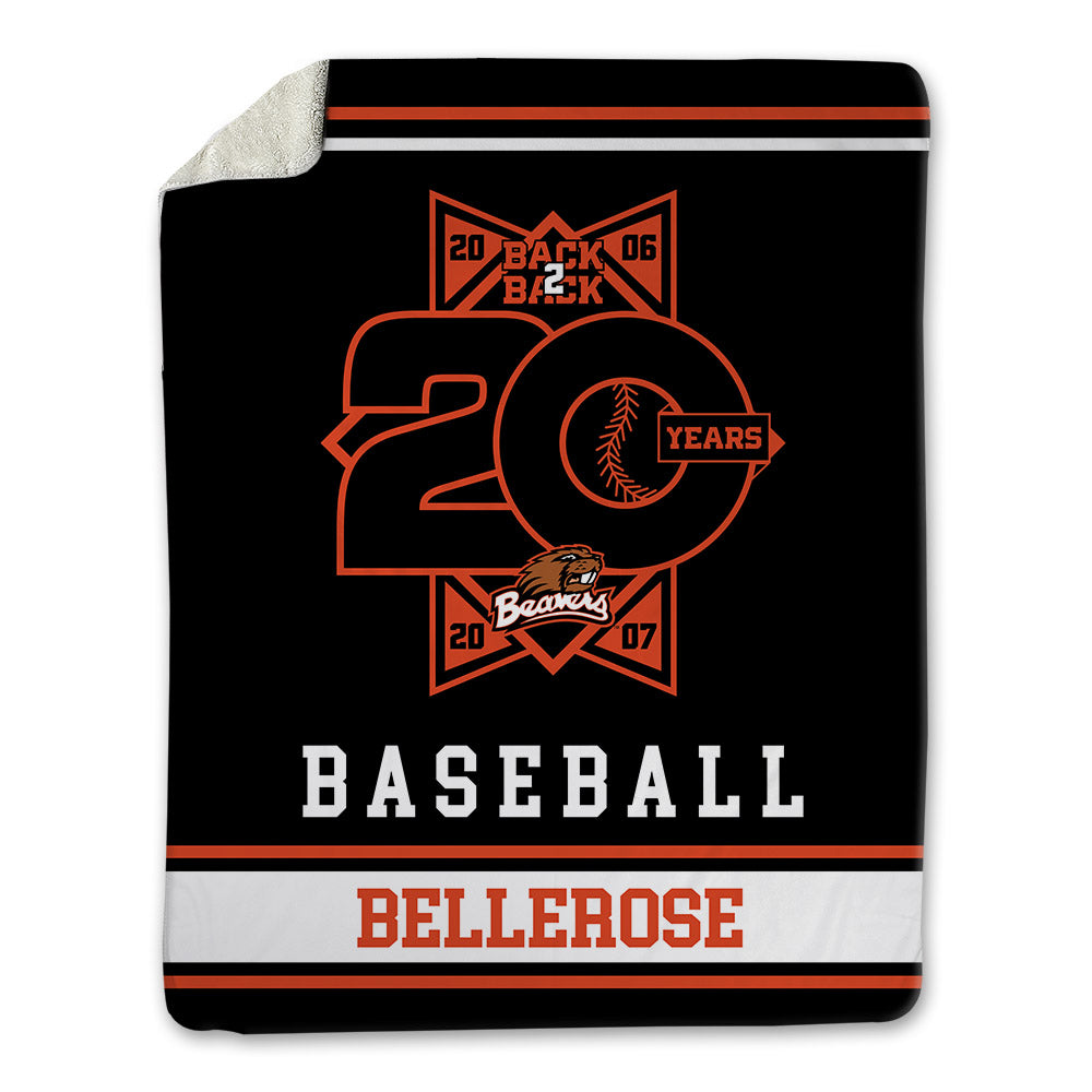 Oregon State - NCAA Baseball : Tyler Bellerose - 20th Anniversary Blanket-0