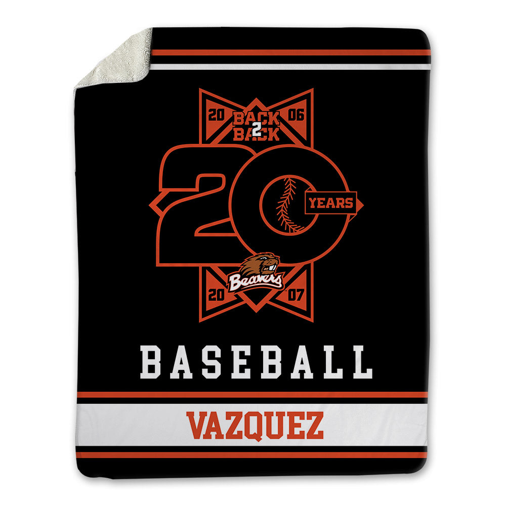 Oregon State - NCAA Baseball : Paul Vazquez - 20th Anniversary Blanket-0