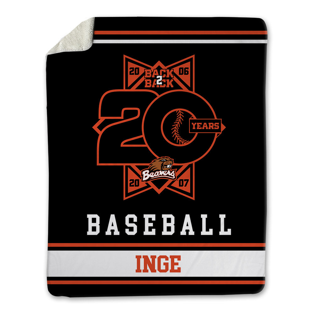 Oregon State - NCAA Baseball : Tyler Inge - 20th Anniversary Blanket-0