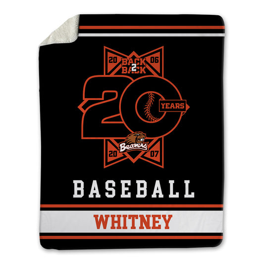 Oregon State - NCAA Baseball : Dax Whitney - 20th Anniversary Blanket-0