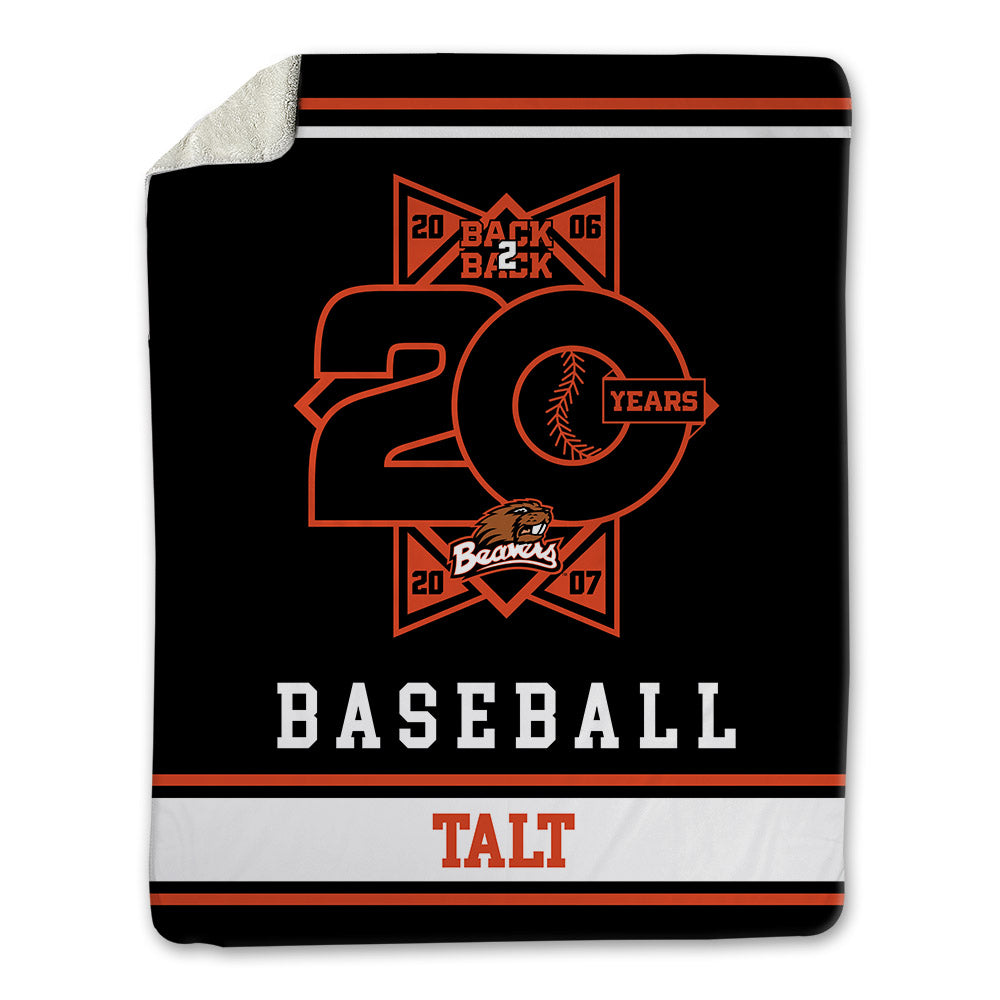 Oregon State - NCAA Baseball : Easton Talt - 20th Anniversary Blanket-0