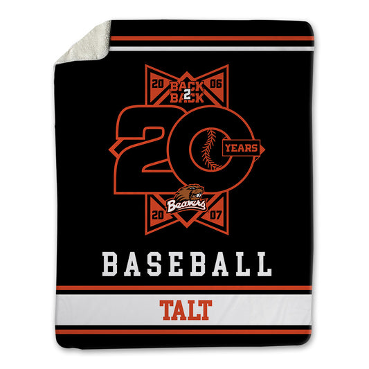 Oregon State - NCAA Baseball : Easton Talt - 20th Anniversary Blanket-0