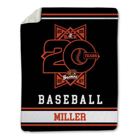 Oregon State - NCAA Baseball : Jace Miller - 20th Anniversary Blanket-0