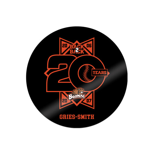 Oregon State - NCAA Baseball : Eli Gries-Smith - 20th Anniversary Sticker-0