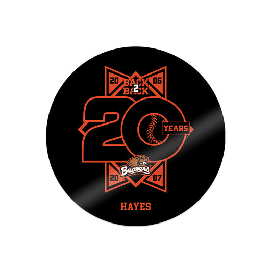 Oregon State - NCAA Baseball : Nyan Hayes - 20th Anniversary Sticker-0
