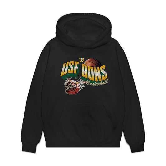 USFCA - NCAA Men's Basketball : Vukasin Masic - Vintage Premium Hooded Sweatshirt-0