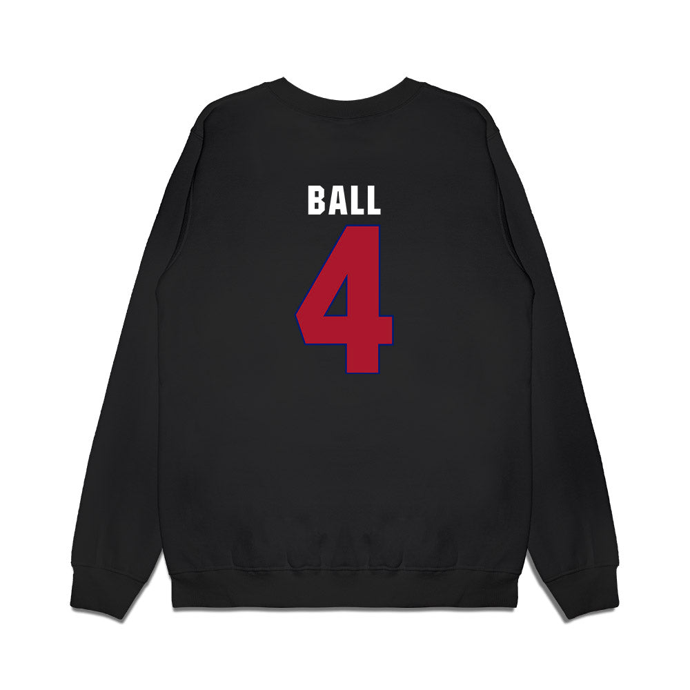 American - NCAA Men's Basketball : Lincoln Ball - Vintage Shersey Premium Crewneck Sweatshirt-1