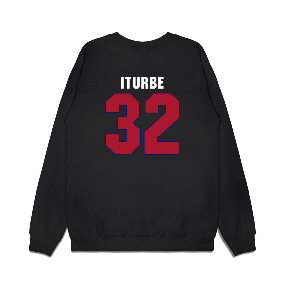 American - NCAA Men's Basketball : Julen Iturbe - Vintage Shersey Premium Crewneck Sweatshirt-1