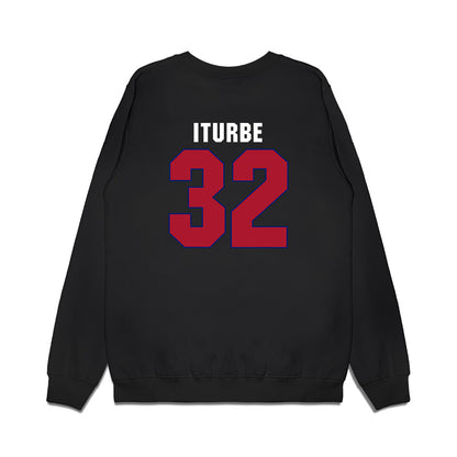 American - NCAA Men's Basketball : Julen Iturbe - Vintage Shersey Premium Crewneck Sweatshirt-1
