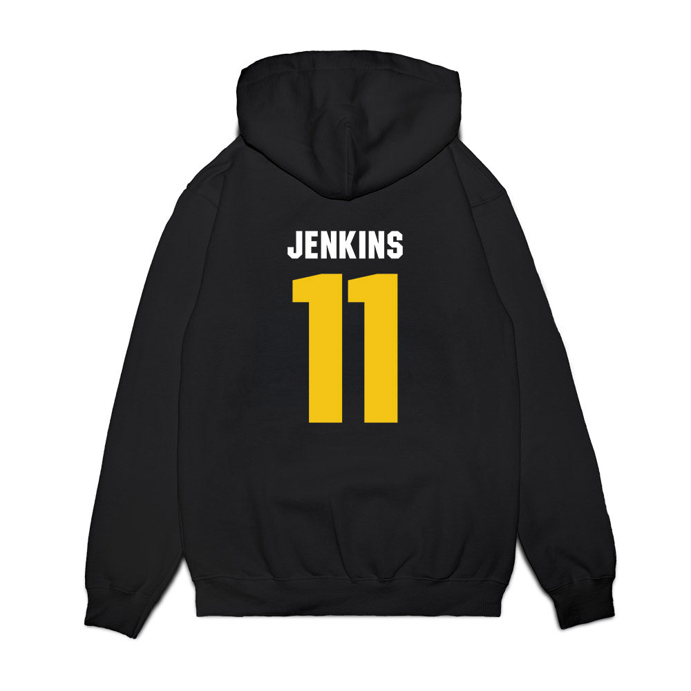 La Salle - NCAA Women's Basketball : Sania Jenkins - Vintage Basketball Premium Hooded Sweatshirt-1