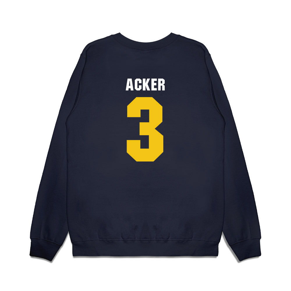 La Salle - NCAA Men's Basketball : Eric Acker - Vintage Basketball Premium Crewneck Sweatshirt-1