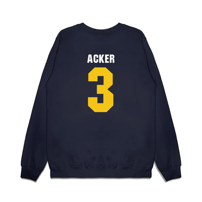 La Salle - NCAA Men's Basketball : Eric Acker - Vintage Basketball Premium Crewneck Sweatshirt-1