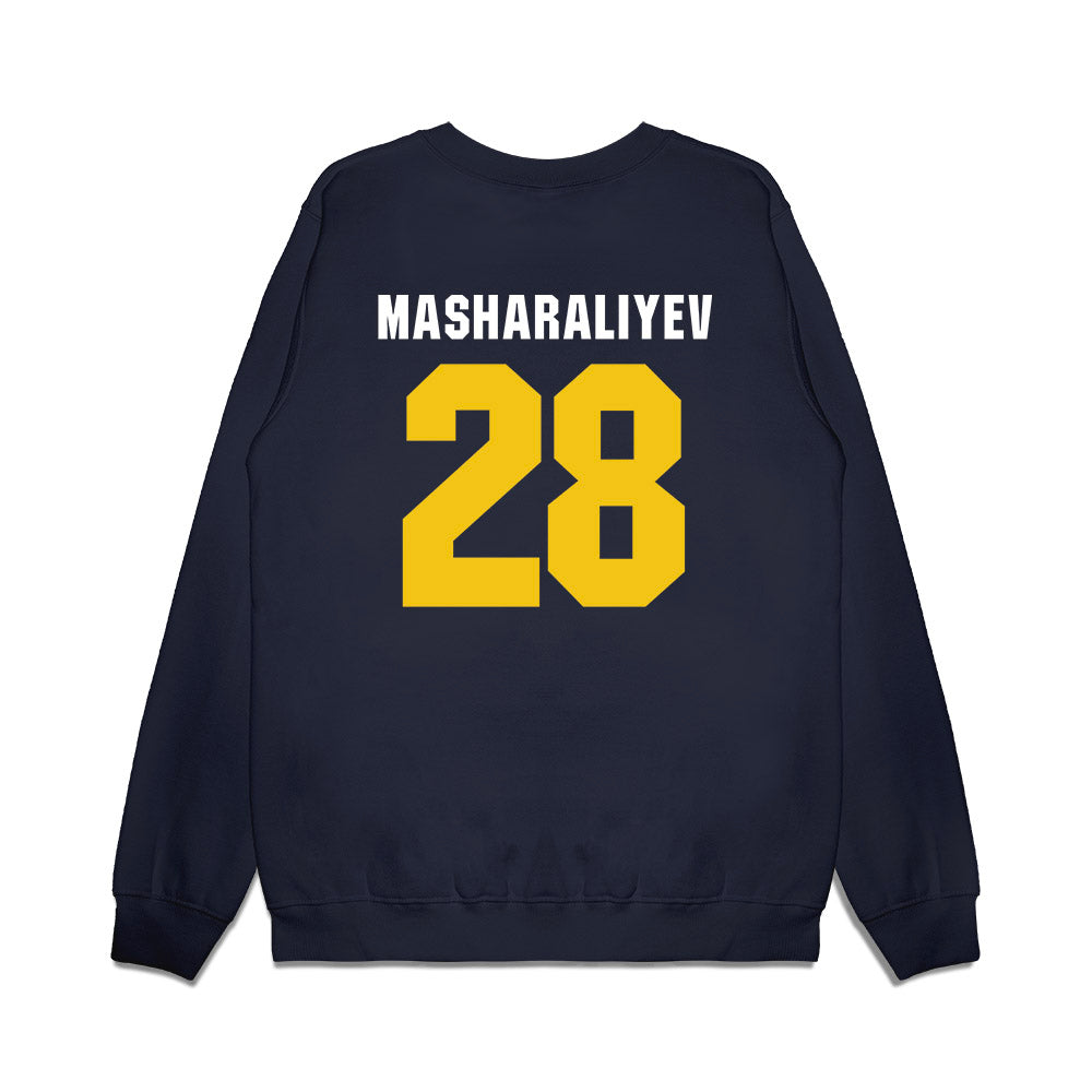 La Salle - NCAA Men's Basketball : Arlan Masharaliyev - Vintage Basketball Premium Crewneck Sweatshirt-1
