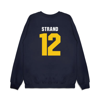 La Salle - NCAA Men's Basketball : Damon Strand - Vintage Basketball Premium Crewneck Sweatshirt-1
