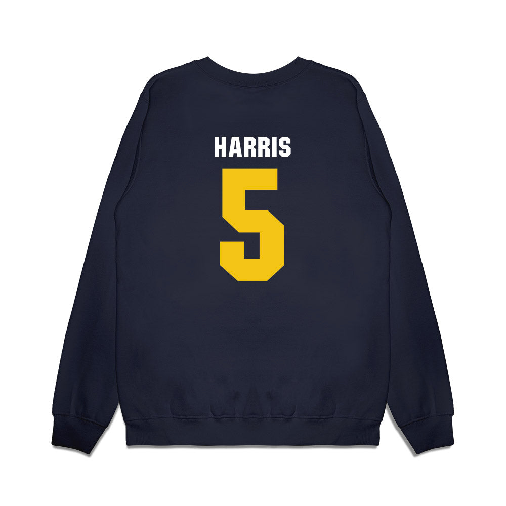 La Salle - NCAA Men's Basketball : Josiah Harris - Vintage Basketball Premium Crewneck Sweatshirt-1