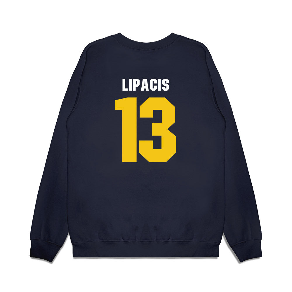 La Salle - NCAA Men's Basketball : Maximillian Lipacis - Vintage Basketball Premium Crewneck Sweatshirt-1