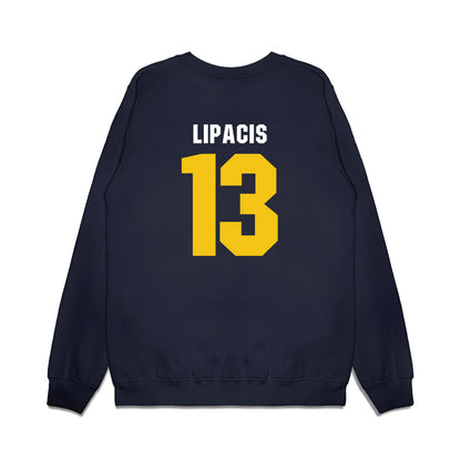 La Salle - NCAA Men's Basketball : Maximillian Lipacis - Vintage Basketball Premium Crewneck Sweatshirt-1