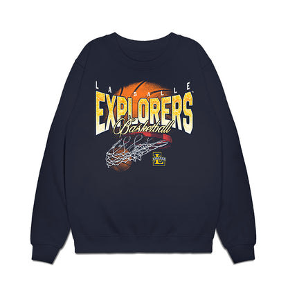 La Salle - NCAA Men's Basketball : Khalil Brantley - Vintage Basketball Premium Crewneck Sweatshirt-0