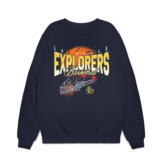 La Salle - NCAA Men's Basketball : Khalil Brantley - Vintage Basketball Premium Crewneck Sweatshirt-0