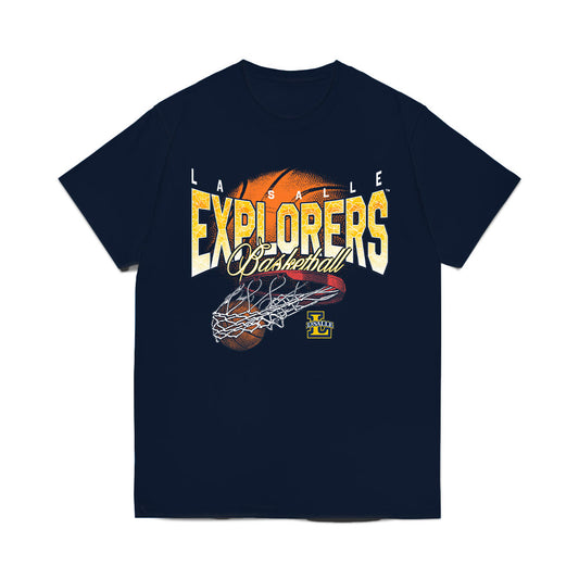 La Salle - NCAA Men's Basketball : Maximillian Lipacis - Vintage Basketball Comfort Colors T-Shirt-0