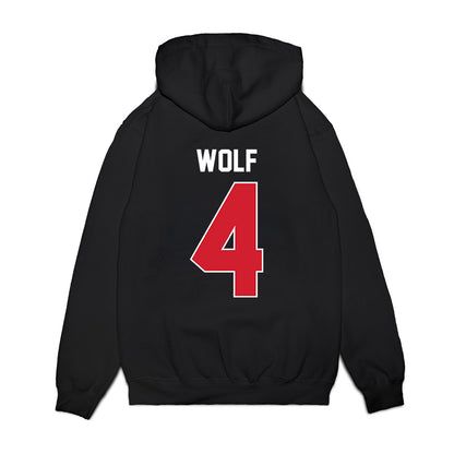 Illinois State - NCAA Men's Basketball : Landon Wolf - Vintage Basketball Premium Hooded Sweatshirt-1
