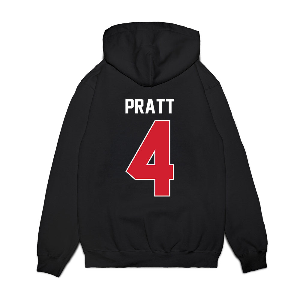 Illinois State - NCAA Women's Basketball : Jaeden Pratt - Vintage Basketball Premium Hooded Sweatshirt-1