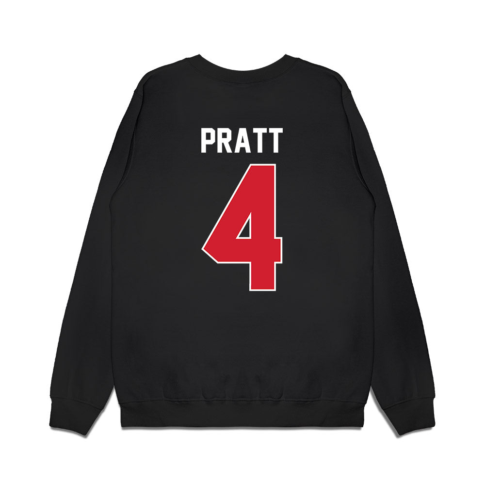 Illinois State - NCAA Women's Basketball : Jaeden Pratt - Vintage Basketball Premium Crewneck Sweatshirt-1