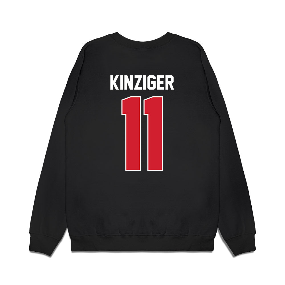 Illinois State - NCAA Men's Basketball : Johnny Kinziger - Vintage Basketball Premium Crewneck Sweatshirt-1