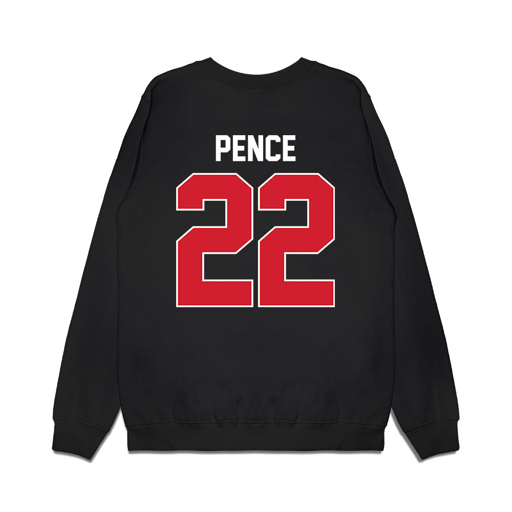 Illinois State - NCAA Men's Basketball : Ty Pence - Vintage Basketball Premium Crewneck Sweatshirt-1