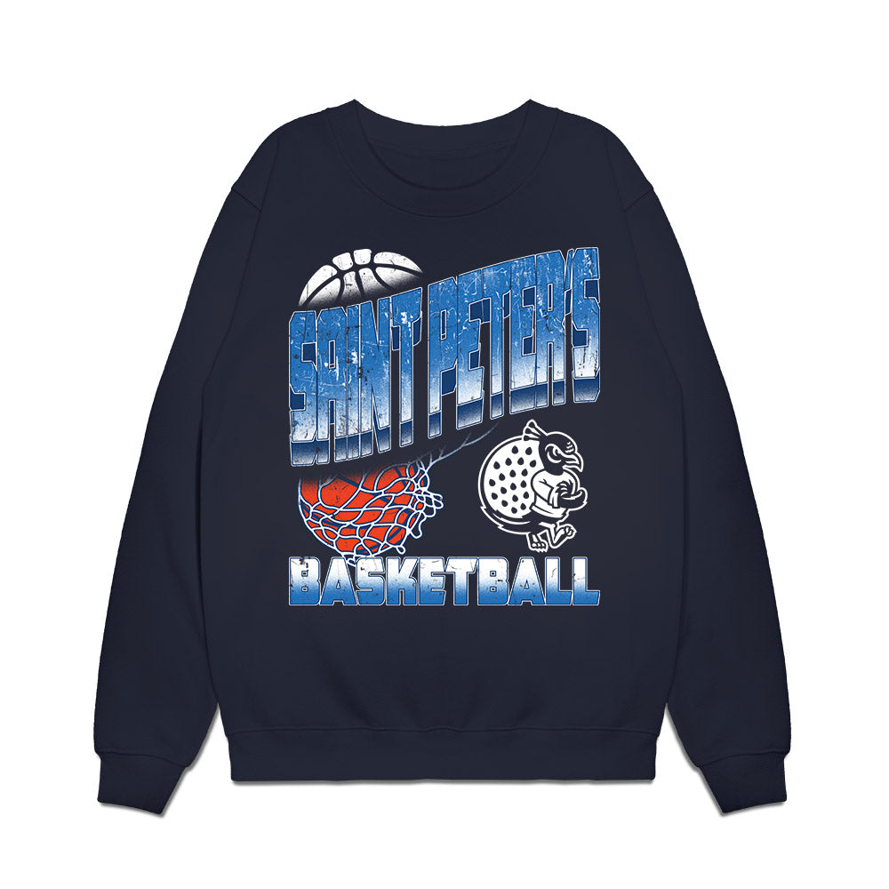 Saint Peter's - NCAA Women's Basketball : Laila Grant - Vintage Basketball Premium Crewneck Sweatshirt-0