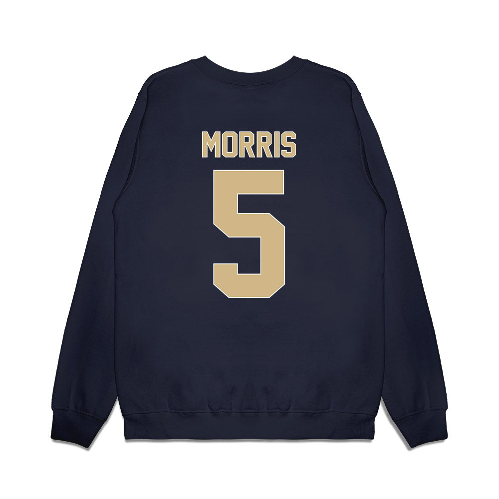 GWU - NCAA Women's Basketball : Nya Morris - Vintage Basketball Shersey Premium Crewneck Sweatshirt-1