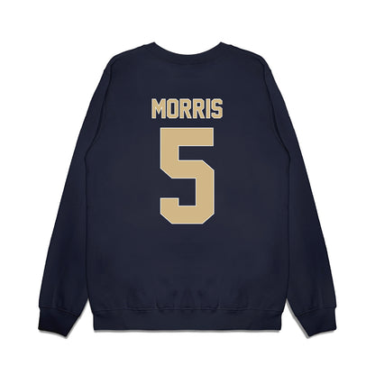 GWU - NCAA Women's Basketball : Nya Morris - Vintage Basketball Shersey Premium Crewneck Sweatshirt-1