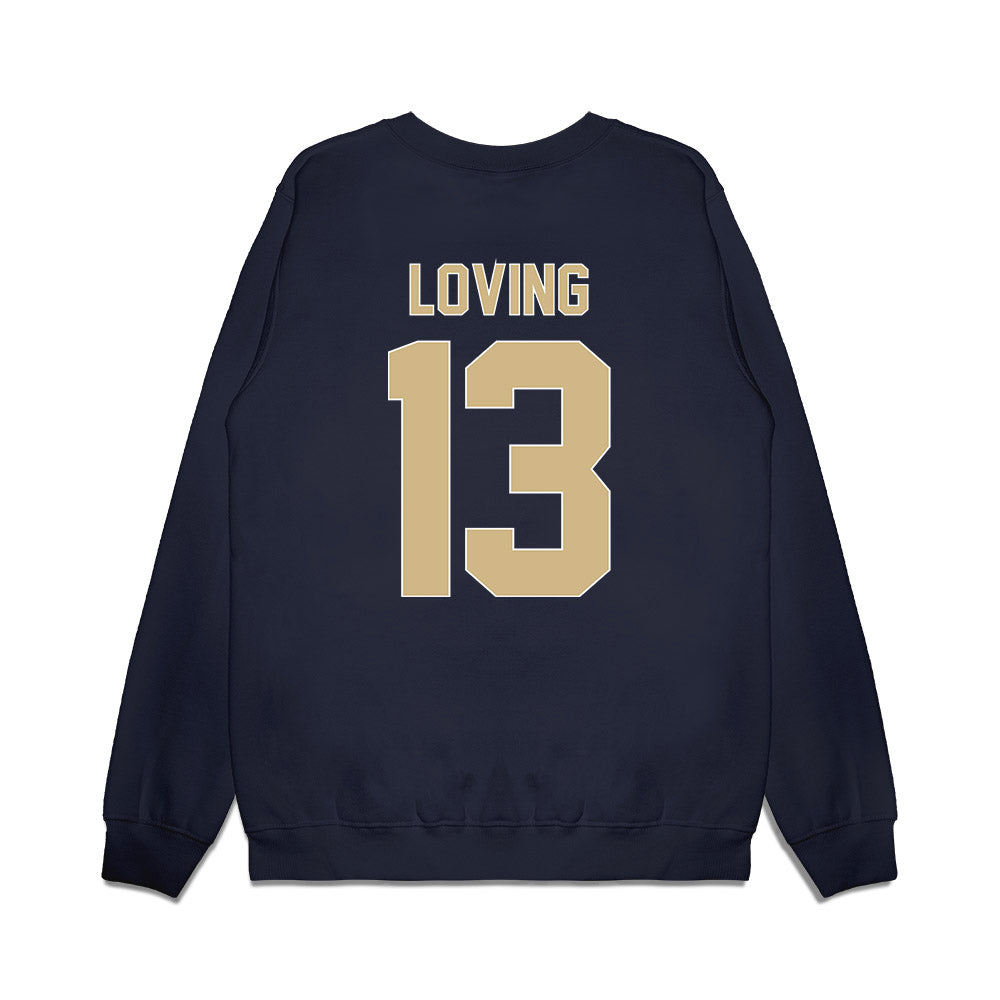 GWU - NCAA Women's Basketball : Caia Loving - Vintage Basketball Shersey Premium Crewneck Sweatshirt-1