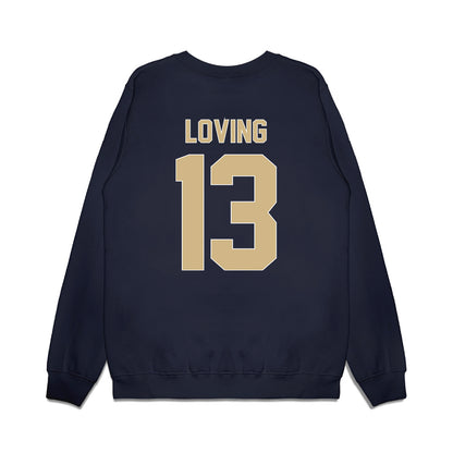 GWU - NCAA Women's Basketball : Caia Loving - Vintage Basketball Shersey Premium Crewneck Sweatshirt-1